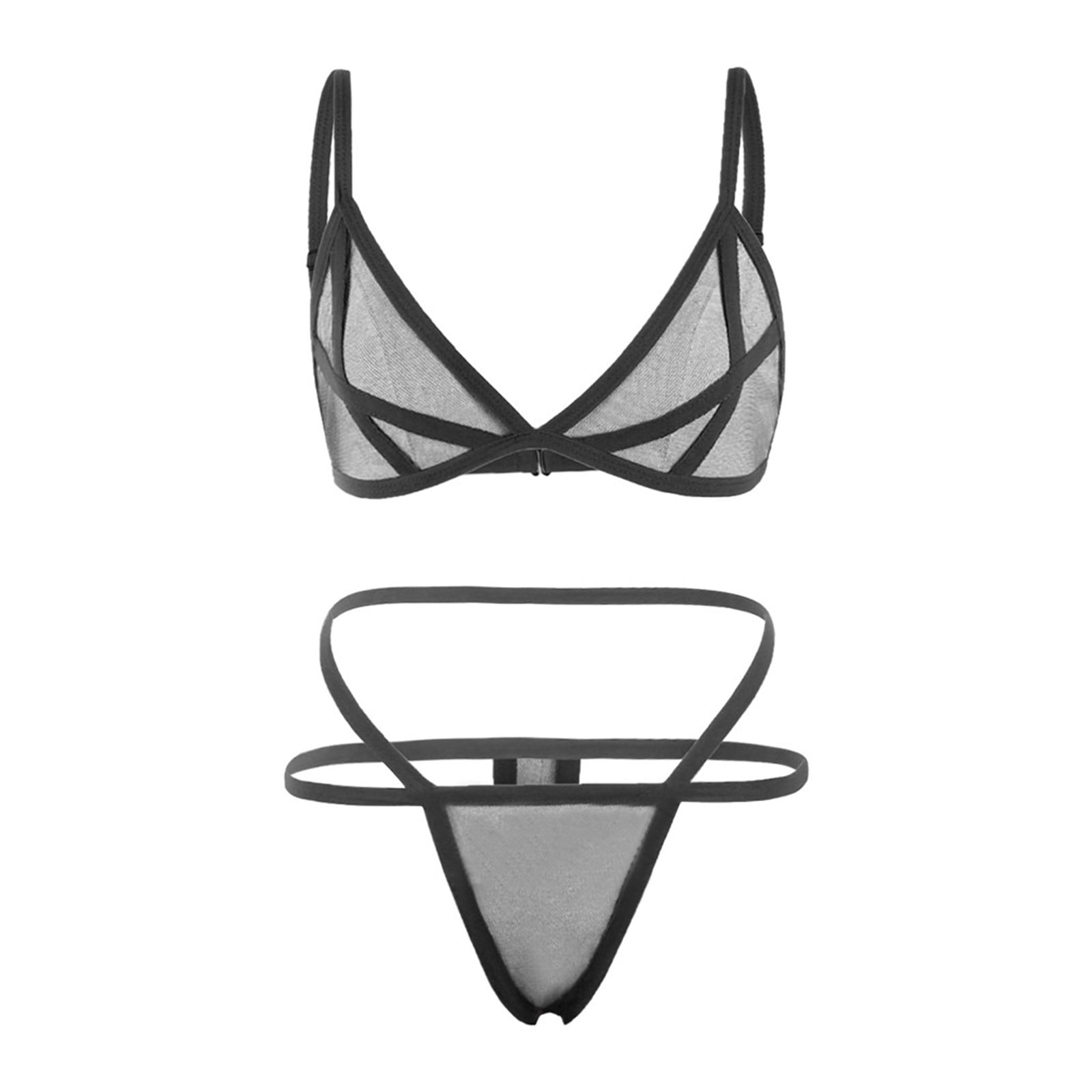 Women 2PC Underwire Lingerie Set Two Piece Underwear Lingerie Underwear