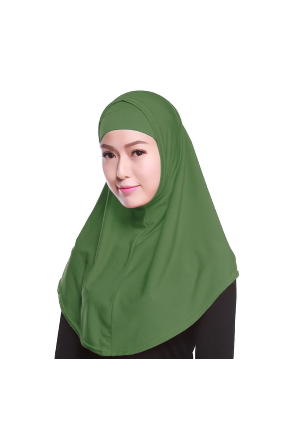 Women 2Pcs Hijab Cotton Stretch for Head Scarf with Tube Inner Underscarf