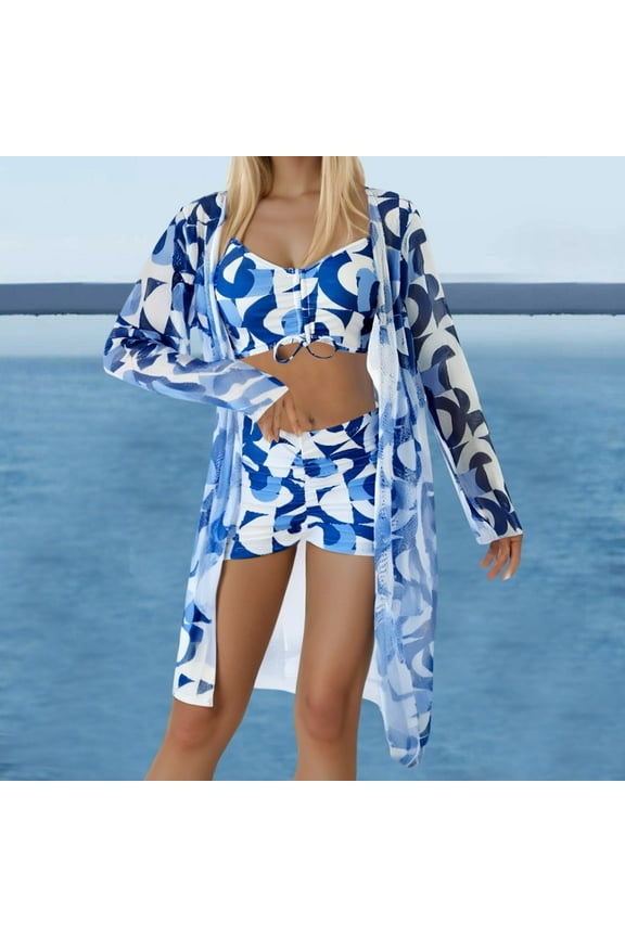 Women 3 Bikini Set Push Up Swimsuit Top + Swim Shorts Swimming Suit Non Binary Boys Board Shorts Size 12-14 Womens Swimwear with Shorts Women Swimming Suits Short Two Women's Swim Shorts Loose Womens