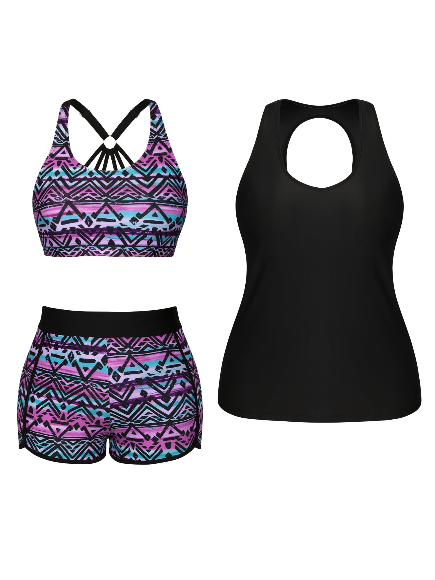 Plus size sport tankini clearance