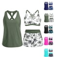 thumbnail image 1 of Women 3 Piece Tankini Swimsuits - Tummy Control Tank Top with Bra Modest Bathing Suit with Pockets Boyshorts Bottom 2026 Blue M, 1 of 4