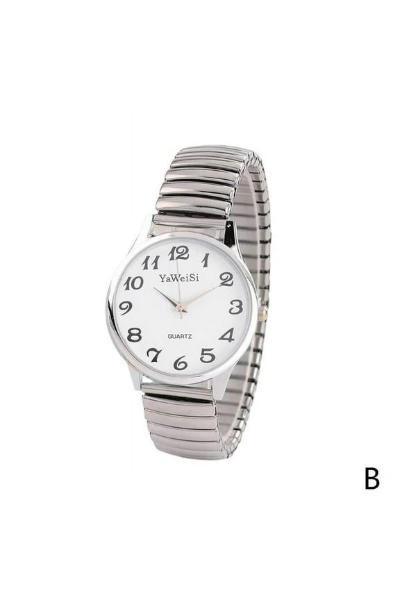 Women 3 Unisex Wrist Watches Quartz Watch Expandable Stretch Band Lad New F2