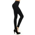 thumbnail image 1 of Women 3'' Waistband Seamless Workout Leggings Tommy Control High Waist Yoga Pants - (Black), 1 of 2