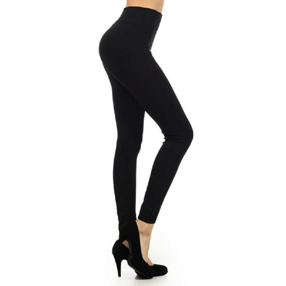 Women 3'' Waistband Seamless Workout Leggings Tommy Control High Waist Yoga Pants - (Black)