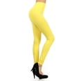 thumbnail image 1 of Women 3'' Waistband Seamless Workout Leggings Tommy Control High Waist Yoga Pants - (Yellow), 1 of 2