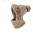 thumbnail image 1 of Women 3 in 1 Beanie Cap Winter Fleece Balaclava Ski Cold Resistant Hat Ladies Knitted Scarf Mask Hat Thermal Cap Neck Warmer, 1 of 8