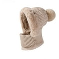 thumbnail image 1 of Women 3 in 1 Beanie Cap Winter Fleece Balaclava Ski Cold Resistant Hat Ladies Knitted Scarf Mask Hat Thermal Cap Neck Warmer, 1 of 8