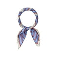 thumbnail image 1 of INSPIRE CHIC Women 35" Striped Square Scarf, Large Satin Silk Like Scarves Shawl Neckerchief Head Wrap Bandanas 35.4x35.4" Blue, 1 of 6