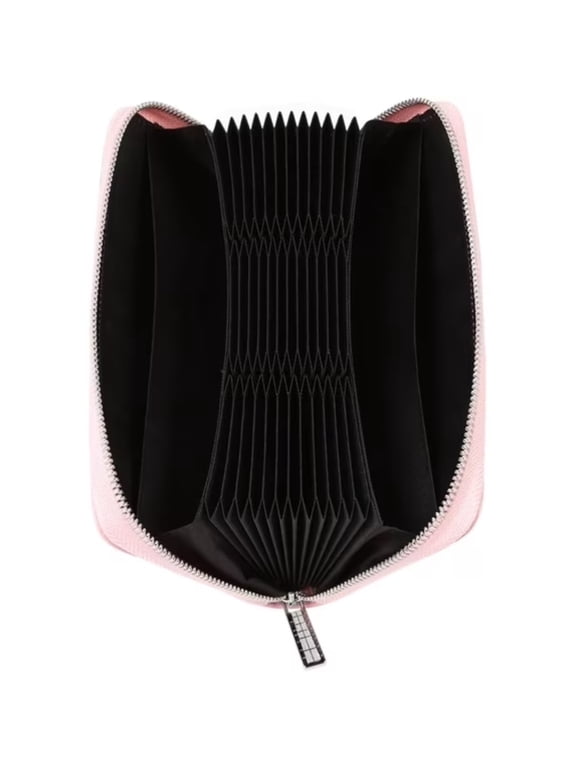 Women 36 Slots Blocking Card Holder Large Long Leather Zipper Organizer Accordion Wallet