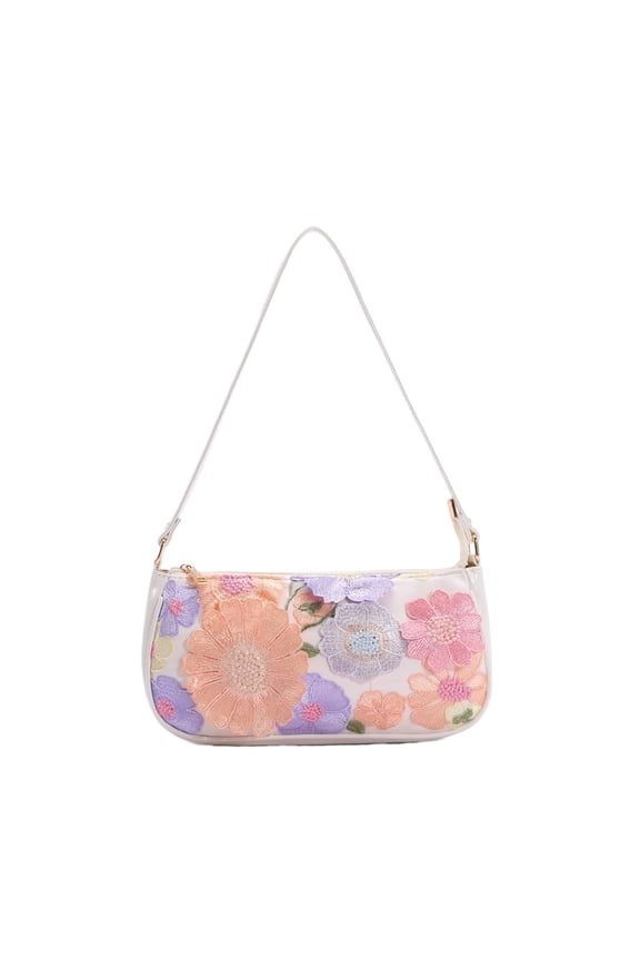 Women 3D Lace Floral Applique Handbags Multi-Style Collection, Vintage Flower Embroidery Clutch Crossbody Bag, Cute Makeup Pouch, Bamboo Ring Tote, Pearl Kiss Lock Purse, Crescent Hobo Shoulder Bag