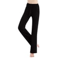 thumbnail image 1 of Women 3d Cellulite Pants Plus Size Seamless Flared Workout Pants Casual Yoga Pants Black Flare Pants for Workout Running Athletic Activewear, 1 of 7