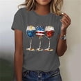 thumbnail image 1 of Women 4th of July Independence Day Shirts Funny Patriontic Graphic Short Sleeve Tee Tops, 1 of 6
