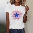 thumbnail image 1 of Women 4th of July Shirts American Flag T-Shirt Patriotic Graphic Tees Casual Summer Tops, 1 of 6