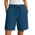 thumbnail image 1 of Women 5'' Quick Dry Running Athletic Shorts High Waisted Workout Gym Split Drawstring Short with 2 Pocket, 1 of 8