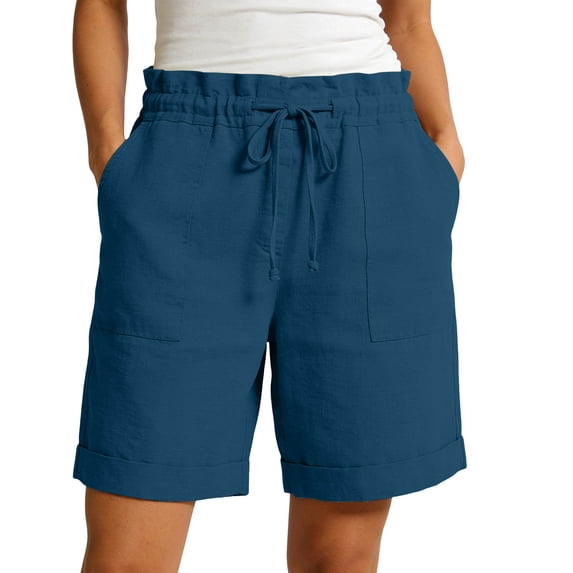 Women 5'' Quick Dry Running Athletic Shorts High Waisted Workout Gym Split Drawstring Short with 2 Pocket