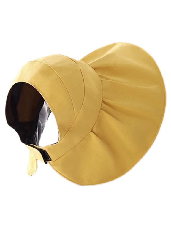Women 50+ Wide Brim Roll-up Sun Hat Sun Visors Hats Open Top Sun Protections Beach Hat Foldable Golf Hat