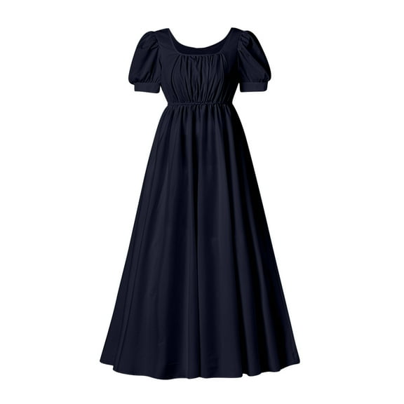 Women 50s 60s Vintage Sleeveless Cocktail Swing Dress 1950s Audrey Rockabilly Prom Party Dress Navy L