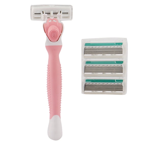 Women 6-Blade for Head Shaving for Razor with Non-Slip Handle 4 Replacement Cart