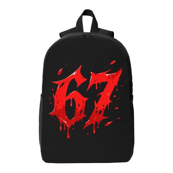 Women 67 Six Seven School Bag for School and Travel,Two-Way Zippers Breathable Shoulder Straps,Backpack with Side Pocket- Teen Unisex