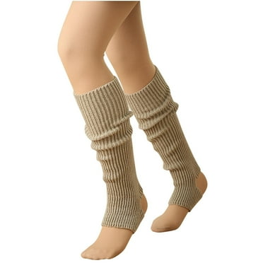 Women 80s Winter Extra Long Over Knee High Leg Warmers Knitted Thick Wool Crochet Boot Socks Winter Over Knee Long Sock Cover