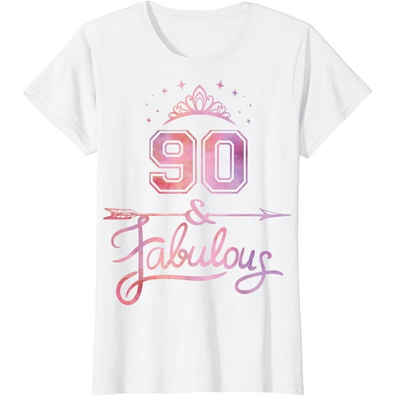 Women 90 Years Old And Fabulous Happy 90th Birthday T-Shirt