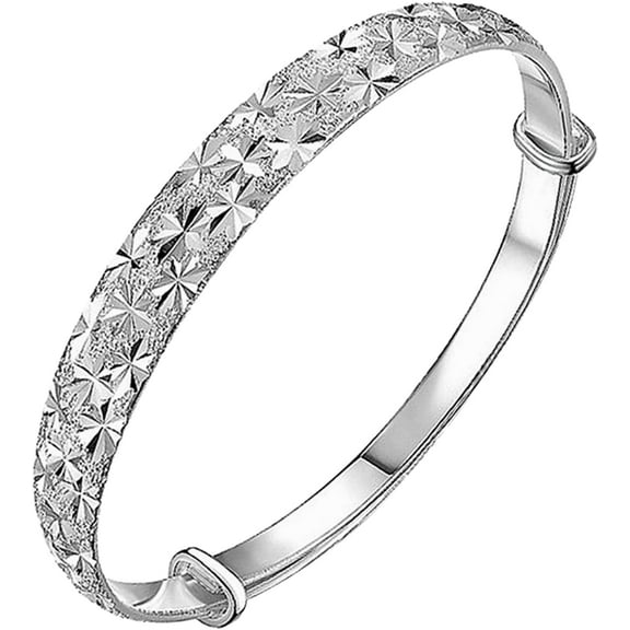 Women 925 Sterling Silver Bangle Bracelets Ladies Fashion Jewelry Handmade Bracelet for Mothers Day Gifts