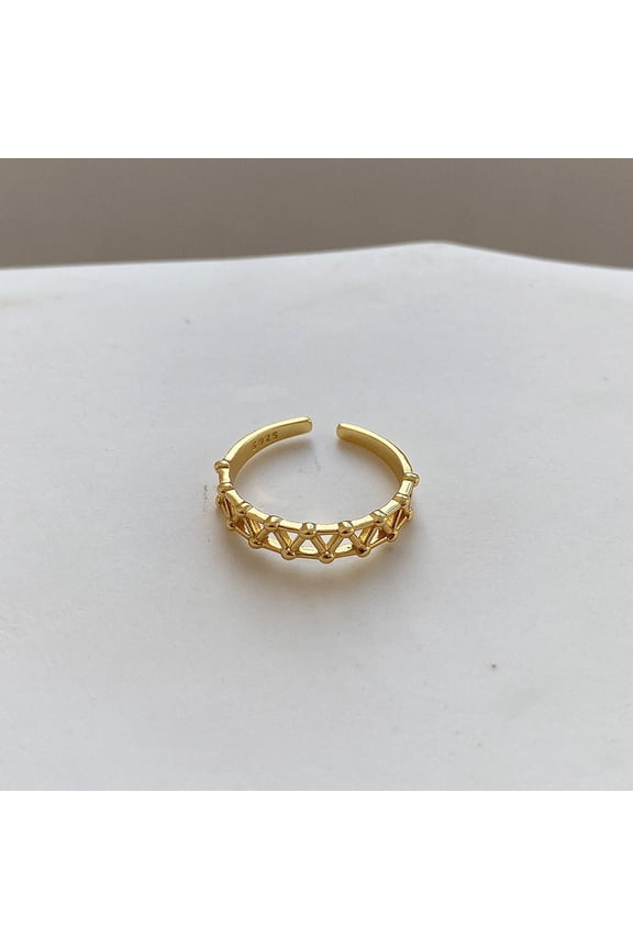 Women 925 Sterling Silver Bead Ring Mesh Ring Chain Ring Water Drop Zircon Diamonds Jewelry for Women Timeless