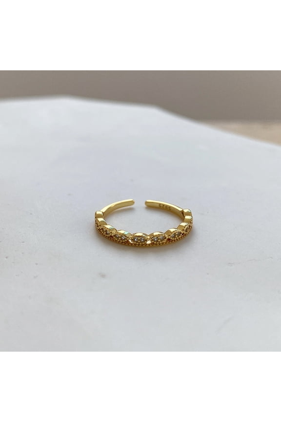 Women 925 Sterling Silver Bead Ring Mesh Ring Chain Ring Water Drop Zircon Diamonds Jewelry for Women Timeless