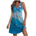 thumbnail image 1 of Women A Casual Tank Top Dress With Pockets Summer Bohemian Beach Dress Dress V Neck Loose Tank Top Dress, 1 of 8