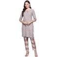 thumbnail image 1 of Women Straight Style Cotton Fabric Set White Colour Kurta With Bottom size 32, 1 of 5