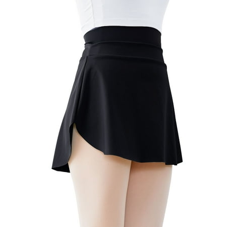 Women A-line Ballet Dance Skirt with Side Slit Design
