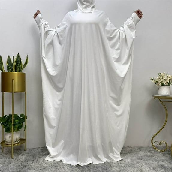 Women Abaya Prayer Dress Hooded Women Hijab Kaftan Arab Robe Womens Maternity Dresses Waster Dress Teenager Casual Dresses Woman Casual Body Midi Dresses for Women Summer Party Dress Size Large