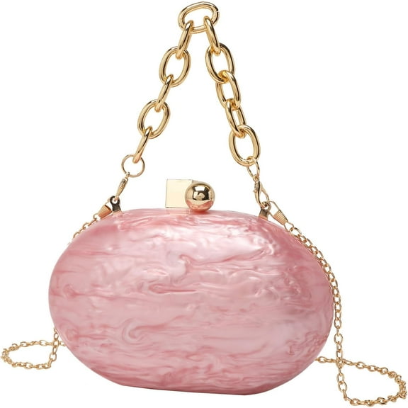 Women Acrylic Clutch Purse Marble Evening Bag Glitter Acrylic Shoulder Handbag Wedding Party Prom Trendy Purse