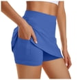 thumbnail image 1 of Women Active Sports Shorts High Waist Yoga Pants Wide Waistband - Nylon Spandex, 4-Way Stretch, Peach Design, Running Training Fitness, S-XXXXL, 1 of 5