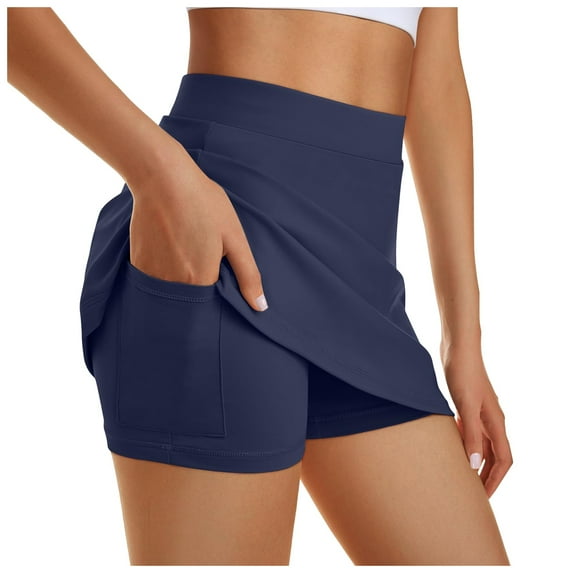 Women Active Sports Shorts High Waist Yoga Pants Wide Waistband - Nylon Spandex, 4-Way Stretch, Peach Design, Running Training Fitness, S-XXXXL