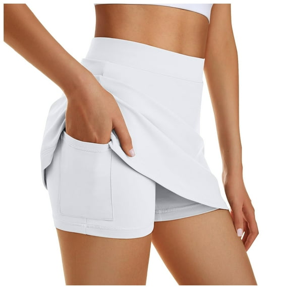 Women Active Sports Shorts High Waist Yoga Pants Wide Waistband - Nylon Spandex, 4-Way Stretch, Peach Design, Running Training Fitness, S-XXXXL