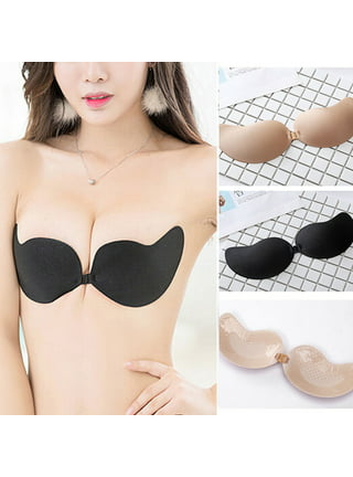 Womens Strapless Front Buckle Lift Bra Invisible Non-Slip Push Up Padded  Breast Lift Self Adhesive Underwear Lingerie 