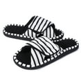 thumbnail image 1 of Women Adjustable Arch Support Slippers, Memory Foam Fuzzy Open Toe Velcro Flat Slides, 1 of 8