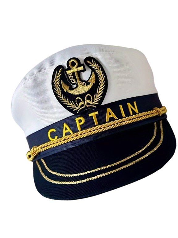 Women Adjustable Captain Sailors Hat Breathable Cotton Lightweight For Daily Outings and Role Play