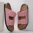 thumbnail image 1 of Women Adjustable Cork Footbed Sandals - Open-Toe Slides for Casual Occasions, 1 of 11