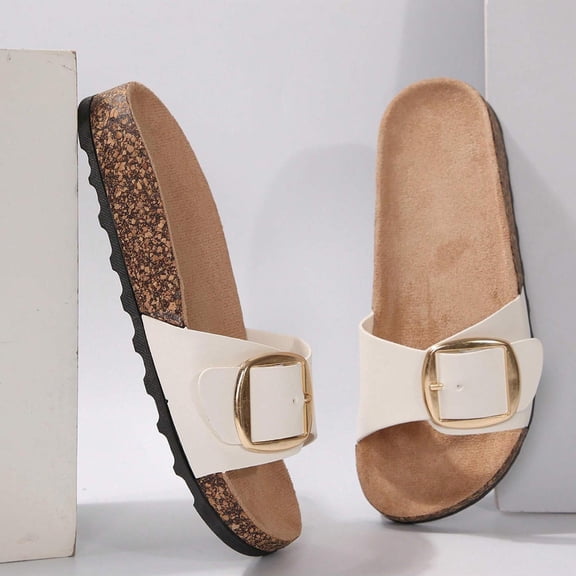 Women Adjustable Strap Sandals with Cork Footbed, Breathable & Easy to Wear, Comfortable Walking Shoes for Women 2026