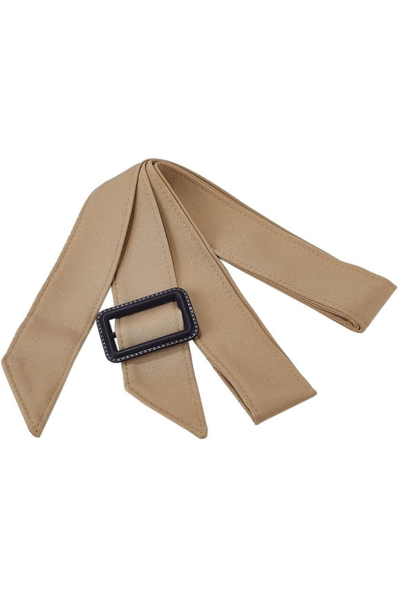 Women Adjustable Waist Belt Band Wide Buckle Trench Coat Waistband Wheat Polyester Wind Coat Replacement 67 Inch Tie Waist Belts for Robe Dress Shirt Pajamas Overcoat Jacket Windbreaker for DIY