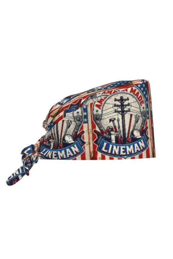 Women Adjustable Working Cap America Made Lineman Cleaning Hat