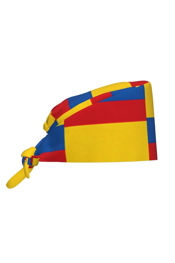 Women Adjustable Working Cap Colombian Flag Cleaning Hat