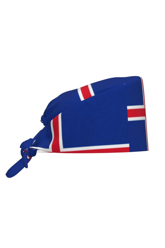 Women Adjustable Working Cap Flag Of Iceland Cleaning Hat