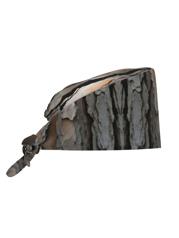 Women Adjustable Working Cap Nature Tree Old Pine Bark Wood Cleaning Hat