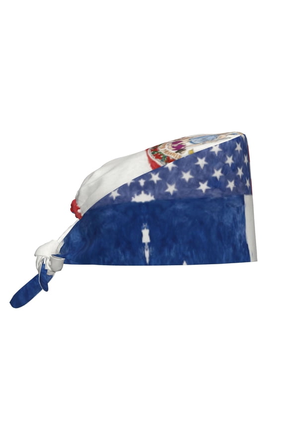 Women Adjustable Working Cap Virginia Texas Flag Cleaning Hat