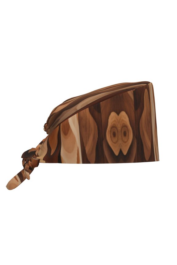Women Adjustable Working Cap Woodgrain Bark Cleaning Hat