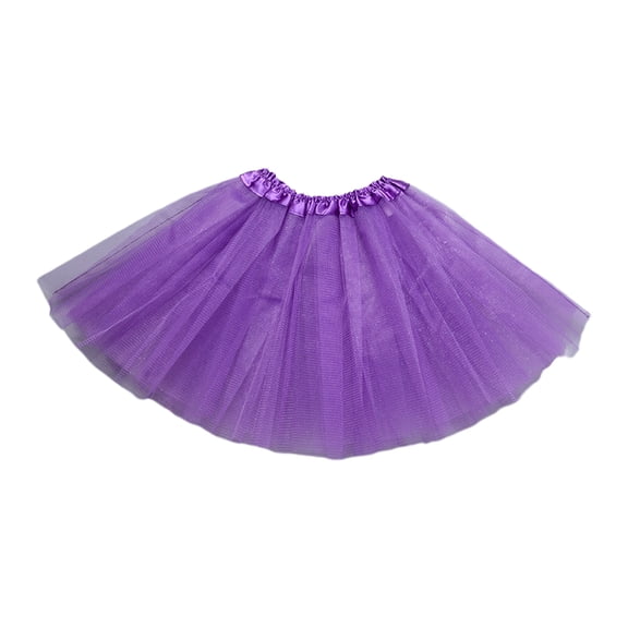 Women Adult 80s Vintage Tulle Skirt Layered Short Tutu Ballet Mesh Petticoat