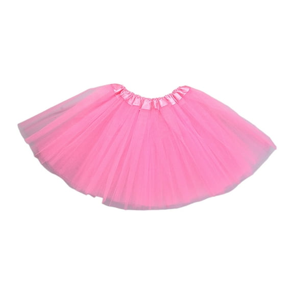 Women Adult 80s Vintage Tulle Skirt Layered Short Tutu Ballet Mesh Petticoat
